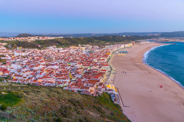 Ηλιοβασίλεμα του Nazare στην Πορτογαλία — Φωτογραφία Αρχείου