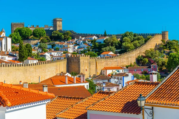 Utsikt över Obidos slott i Portugal — Stockfoto