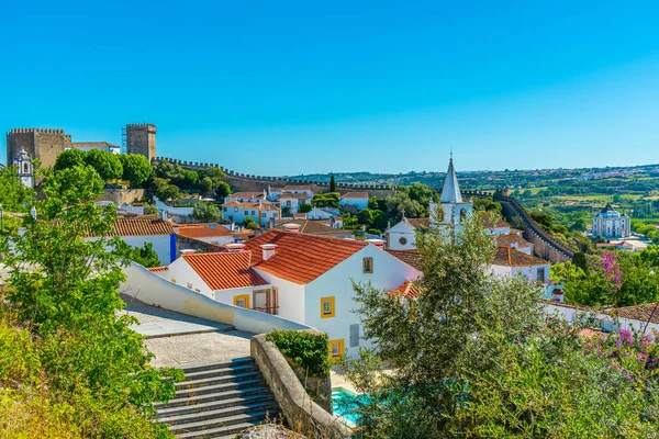 Utsikt över Obidos slott i Portugal — Stockfoto