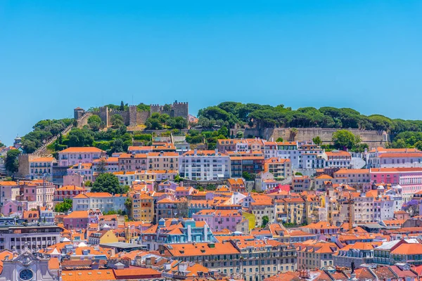 Portekiz 'de Lizbon' a bakan Sao Jorge Kalesi — Stok fotoğraf