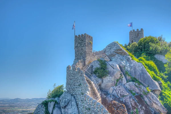 Vista del castillo morisco de Sintra en Portugal —  Fotos de Stock