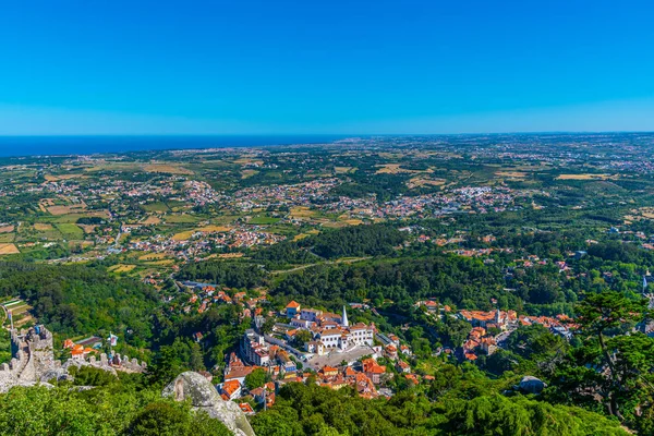 Portekiz, Sintra 'daki ulusal sarayın hava görüntüsü