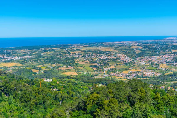 Luftaufnahme einer Landschaft in der Nähe von Sintra, Portugal — Stockfoto