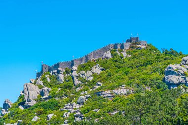 Portekiz, Sintra 'daki bozkır şatosunun manzarası