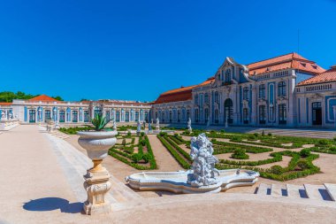 Lizbon, Portekiz 'deki Queluz Ulusal Sarayı manzarası