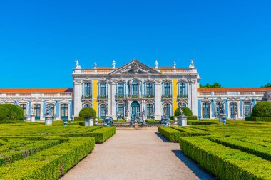 Lizbon, Portekiz 'deki Queluz Ulusal Sarayı manzarası
