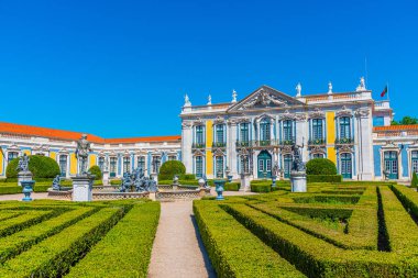 Lizbon, Portekiz 'deki Queluz Ulusal Sarayı manzarası