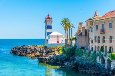 Portekiz 'in Cascais kentindeki Santa Marta deniz feneri müzesi