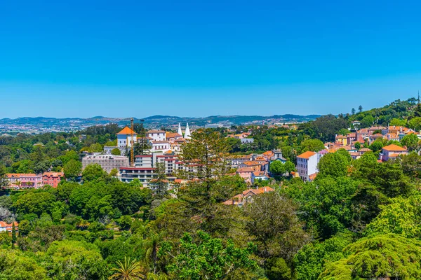 Aerial view of the national palace in Sintra, Portugal — Stock Photo, Image