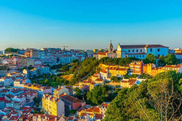 Veduta aerea di Lisbona con vista graca, Portogallo — Foto Stock