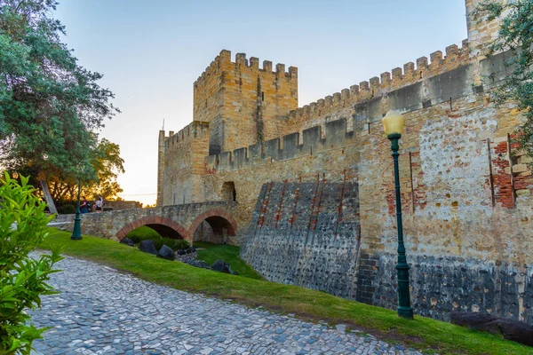 Zamek Sao Jorge w Lizbonie, Portugalia — Zdjęcie stockowe
