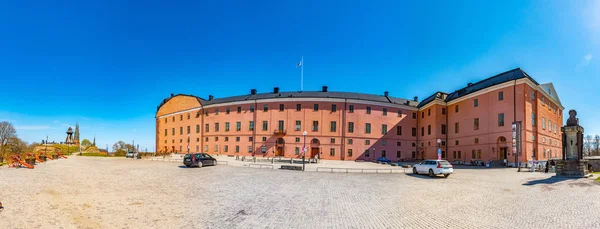Uppsala, Szwecja, 22 kwietnia 2019: Widok na zamek w Uppsali w Szwecji — Zdjęcie stockowe