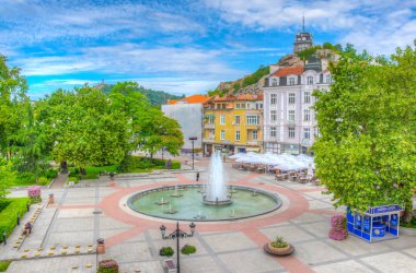 Filibe, Bulgaristan, 23 Haziran 2018: Stefan Stambolov Meydanı