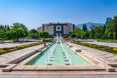 Sofya, Bulgaristan, 2 Eylül 2018: Ulusal sarayın manzarası 