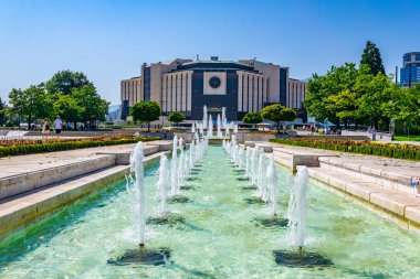 Sofya, Bulgaristan, 2 Eylül 2018: Ulusal sarayın manzarası 