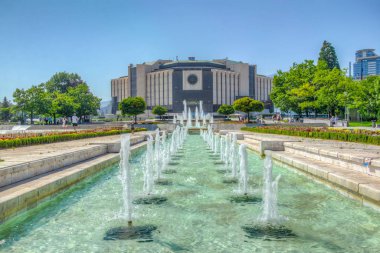 Sofya, Bulgaristan, 2 Eylül 2018: Ulusal sarayın manzarası 