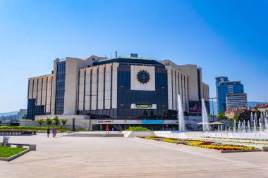 Sofya, Bulgaristan, 2 Eylül 2018: Ulusal sarayın manzarası 