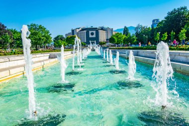 Sofya, Bulgaristan, 2 Eylül 2018: Fron 'da güzel bir çeşme