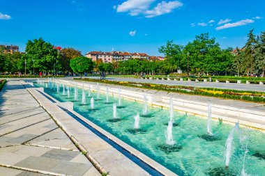 Sofya, Bulgaristan, 2 Eylül 2018: Fron 'da güzel bir çeşme