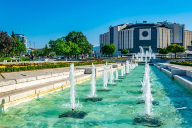 Sofya, Bulgaristan, 2 Eylül 2018: Fron 'da güzel bir çeşme