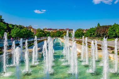 Sofya, Bulgaristan, 2 Eylül 2018: Fron 'da güzel bir çeşme