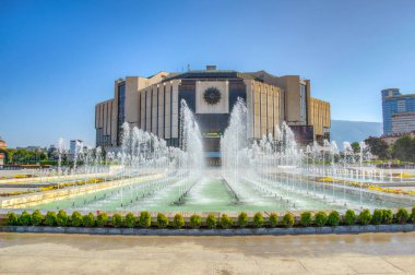 Sofya, Bulgaristan, 2 Eylül 2018: Fron 'da güzel bir çeşme