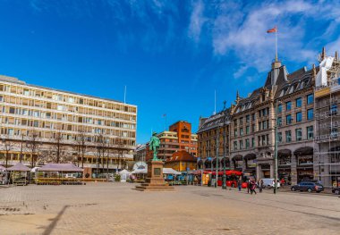 Oslo, Norveç, 16 Nisan 2019: I. Christian ile Stortorvet Meydanı