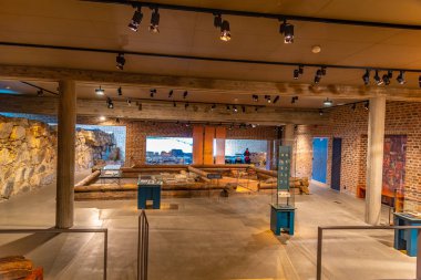 Trondheim, Norveç, 17 Nisan 2019 Başpiskopos Sarayı