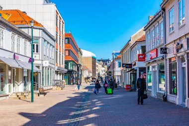 Trondheim, Norveç, 15 Nisan 2019: Trondh 'da trafik