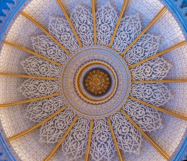 Sintra, Portekiz, 30 Mayıs 2019: Sintra, Portekiz 'deki Monserrate Sarayı