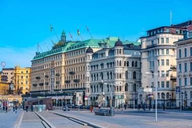 Stockholm, İsveç, 20 Nisan 2019 Stockholm Rıhtımı 