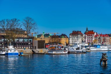 Stockholm, İsveç, 20 Nisan 2019 Stockholm Rıhtımı 