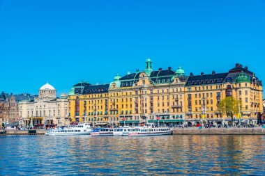 Stockholm, İsveç, 20 Nisan 2019 Stockholm Rıhtımı 