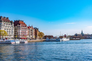 Stockholm, İsveç, 20 Nisan 2019 Stockholm Rıhtımı 