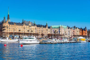 Stockholm, İsveç, 20 Nisan 2019 Stockholm Rıhtımı 