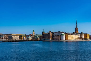Stockholm, İsveç, 20 Nisan 2019: Gamla Stan eski kasabası