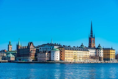 Stockholm, İsveç, 20 Nisan 2019: Gamla Stan eski kasabası
