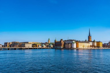 Stockholm, İsveç, 20 Nisan 2019: Gamla Stan eski kasabası