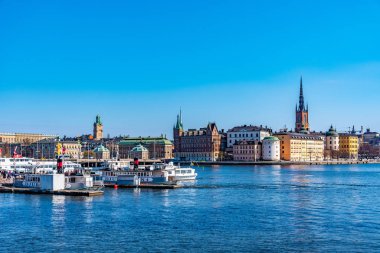 Stockholm, İsveç, 20 Nisan 2019: Gamla Stan eski kasabası