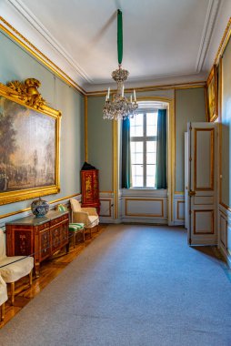 Stockholm, İsveç, 21 Nisan 2019: Güzel dekore edilmiş oda