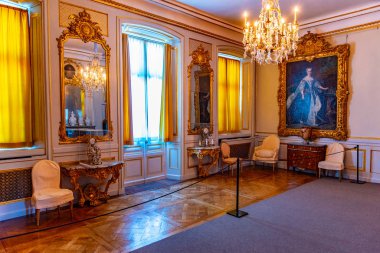 Stockholm, İsveç, 21 Nisan 2019: Güzel dekore edilmiş oda