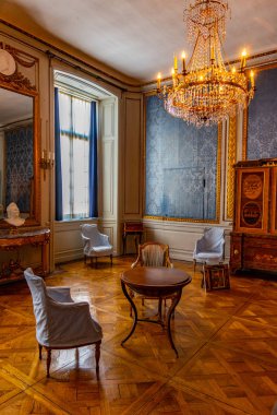 Stockholm, İsveç, 21 Nisan 2019: Güzel dekore edilmiş oda