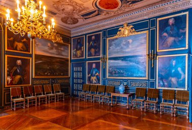 Stockholm, İsveç, 21 Nisan 2019: Güzel dekore edilmiş oda