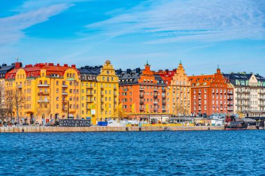 Stockholm, İsveç, 21 Nisan 2019 Kungsholmen Rıhtımı