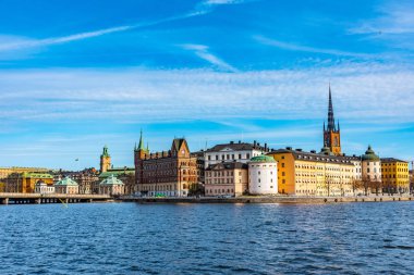 Stockholm, İsveç, 21 Nisan 2019: Gamla Stan eski kasabası