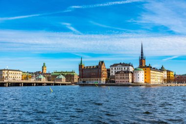 Stockholm, İsveç, 21 Nisan 2019: Gamla Stan eski kasabası