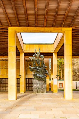 Stockholm, İsveç, 21 Nisan 2019: Hol 'da Diriliş Heykeli