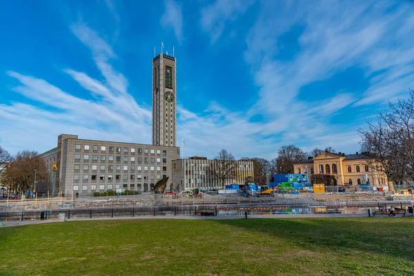 Vasteras, İsveç, 19 Nisan 2019: Vasteras belediye binası manzarası, — Stok fotoğraf