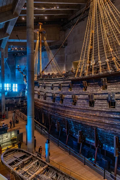 STOCCOLMA, SVEZIA, 20 APRILE 2019: Grande nave Vasa restaurata è — Foto Stock