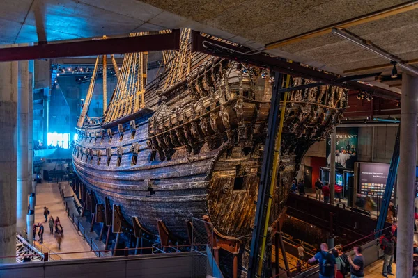 STOCCOLMA, SVEZIA, 20 APRILE 2019: Grande nave Vasa restaurata è — Foto Stock